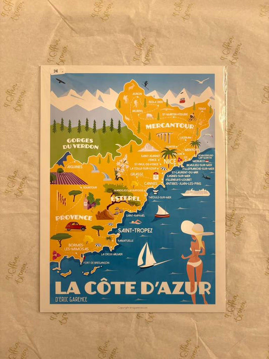 Affiche - La Côte d'Azur