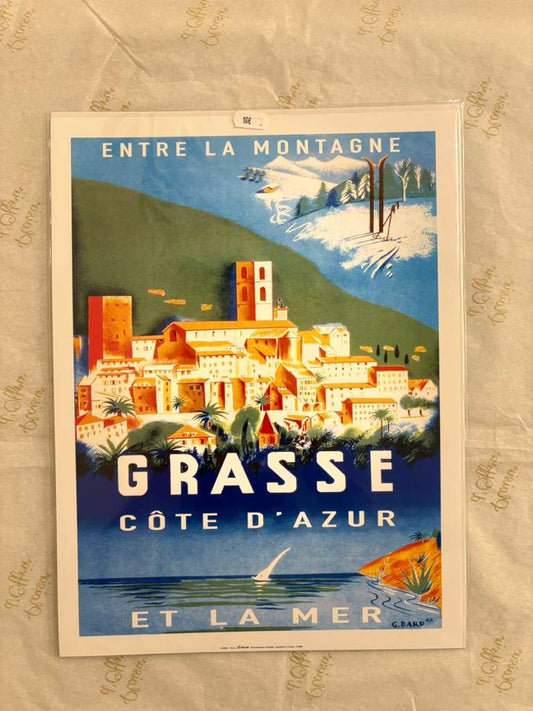 Affiche Grasse - Entre la montagne et la mer