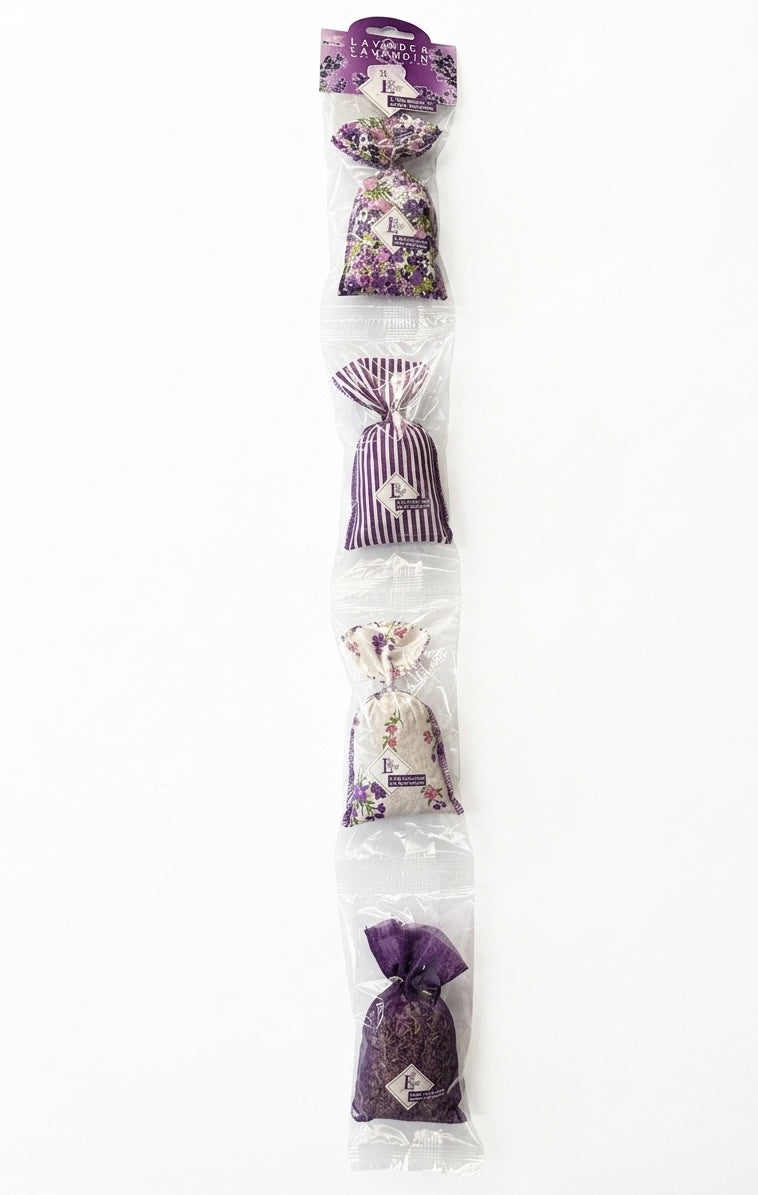 Lot de 4 sachets de lavande - Violet