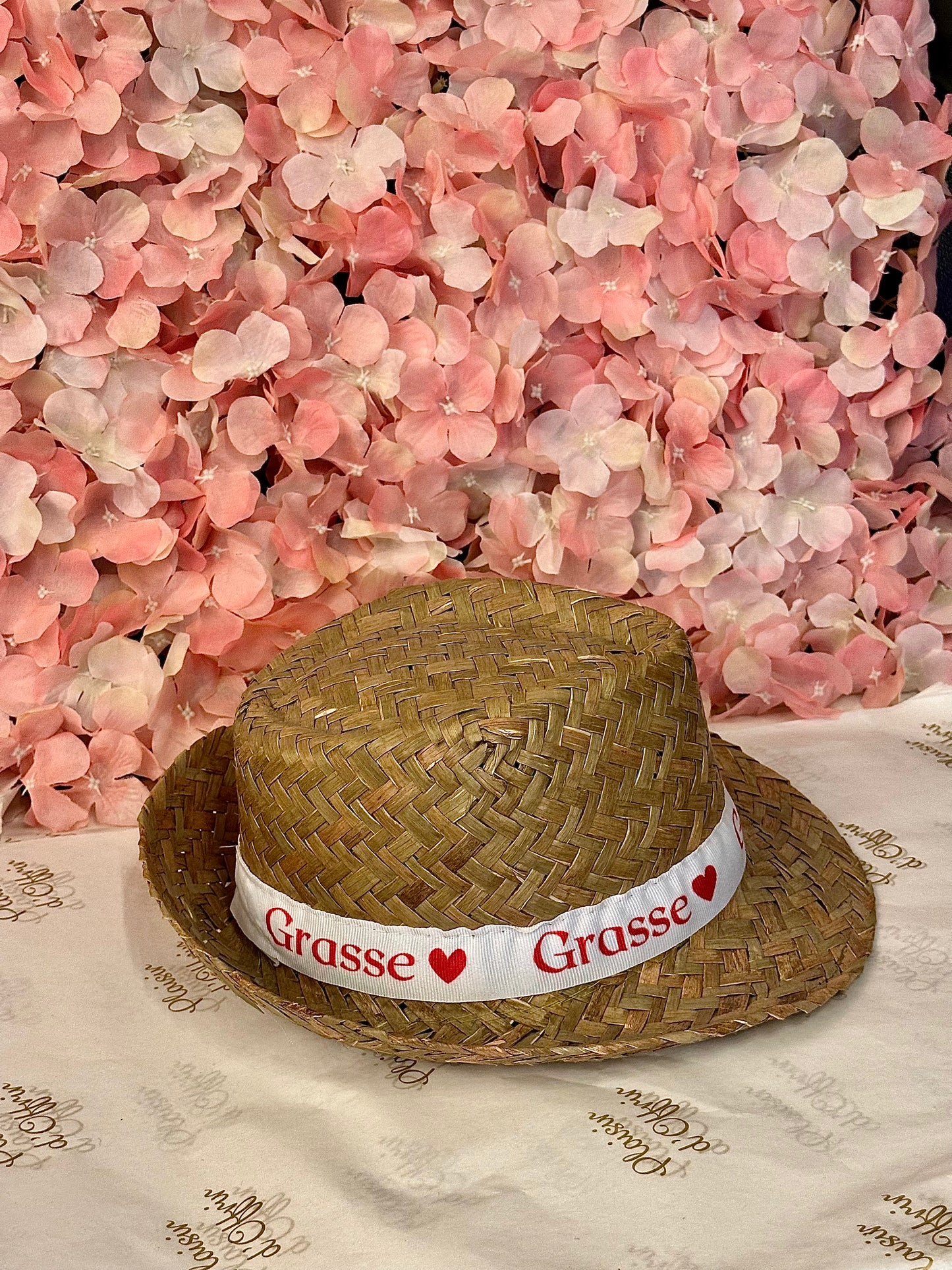 Chapeau en paille “Grasse ❤️”